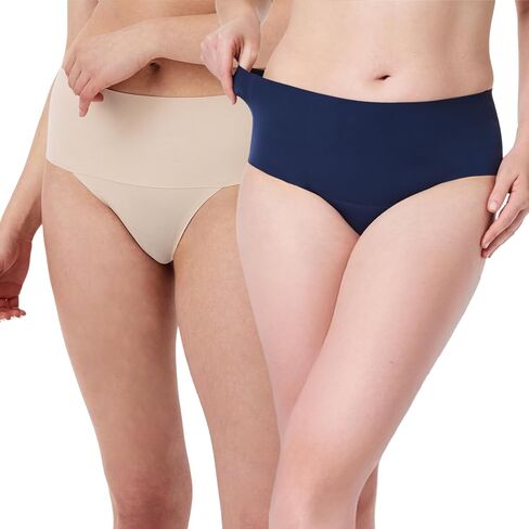 ملابس داخلية SPANX SPANXsupersmooth غير قابلة للتكديس - تحكم مريح في الجزء الأساسي - ملابس داخلية غير مرئية - لا توجد خطوط داخلية مرئية - ياقوتي ناعم داكن - XS in Kuwait