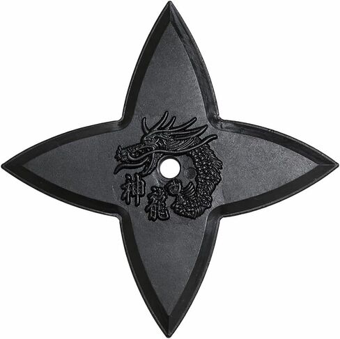 Ninja Shuriken & Kunai Set 6pcs Black PVC, Soft,Made in Japan, Throwing Stars 3.35 in, Kunai 5.5 in & 9.8 in in Kuwait