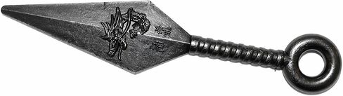 Ninja Shuriken & Kunai Set 6pcs Black PVC, Soft,Made in Japan, Throwing Stars 3.35 in, Kunai 5.5 in & 9.8 in in Kuwait