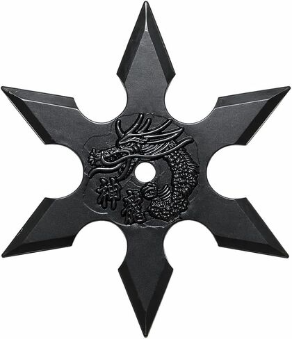 Ninja Shuriken & Kunai Set 6pcs Black PVC, Soft,Made in Japan, Throwing Stars 3.35 in, Kunai 5.5 in & 9.8 in in Kuwait