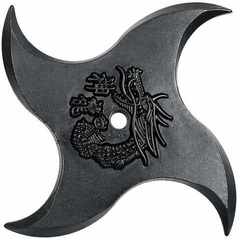 Ninja Shuriken & Kunai Set 6pcs Black PVC, Soft,Made in Japan, Throwing Stars 3.35 in, Kunai 5.5 in & 9.8 in in Kuwait