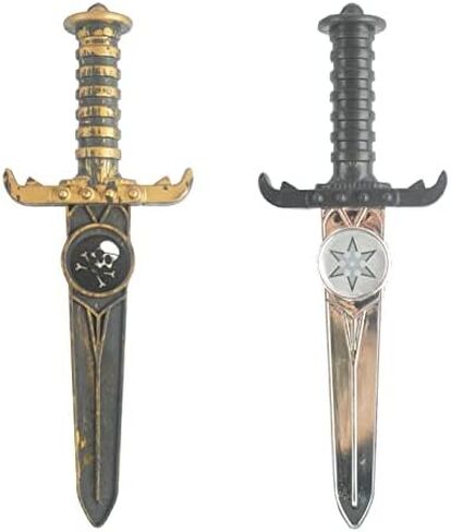 Simple polymer 4 Pcs Small Pirate Sword Assassin Dagger Plastic Pirate Dagger for Pirate Costume Accessories Pirate Party Props Halloween Supplies in Saudi Arabia