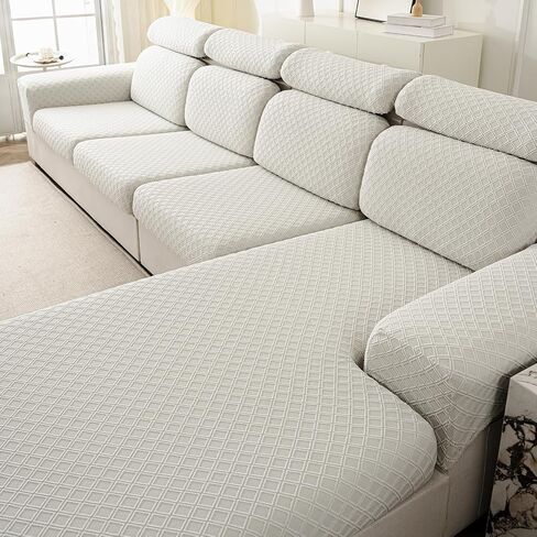 Couch Cushion Covers for Sectional Sofa, Stretch Sectional Couch Covers L Shape, Sofa Cushion Cover Washable, Soft Seat Slipcovers for Pets(Cushion Cover,Dark Grey) in Saudi Arabia