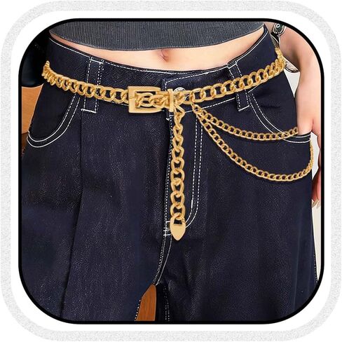 Silver Chain Belt Fashion Waist Body Chain Jewelry for Women in Saudi Arabia