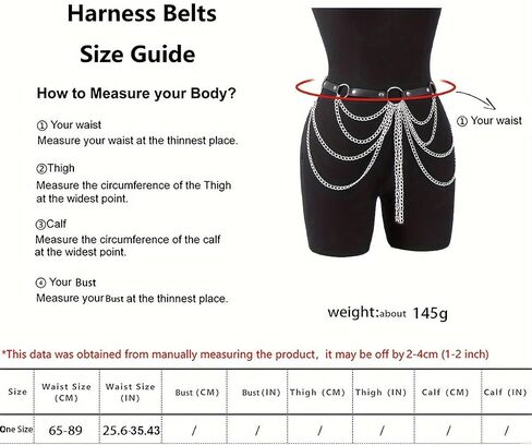 Punk Gothic Leather Waist Chain Belt for Women Layered Body Jewelry Rave, style leather waist chain,Accessories Festival Goth Fashion，goth accessories，black belt，silver women's rave body chain, clothing accessory in Saudi Arabia