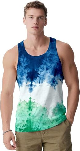 Mens Tank Tops Summer Sleeveless Shirts Graphic Beach Vest Patriotic 4th of July Muscle Workout Tank Top for Men in Saudi Arabia