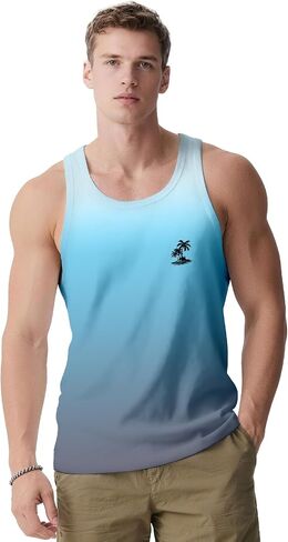 Mens Tank Tops Summer Sleeveless Shirts Graphic Beach Vest Patriotic 4th of July Muscle Workout Tank Top for Men in Saudi Arabia