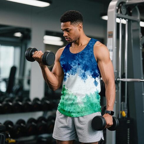 Mens Tank Tops Summer Sleeveless Shirts Graphic Beach Vest Patriotic 4th of July Muscle Workout Tank Top for Men in Saudi Arabia
