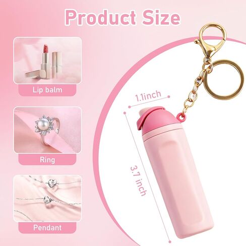 12 Pack Mini Tumbler Keychains for Owalas Water Bottles, Cute Mini Cup Keychain with Chapstick/Lip Balm Holder, Trendy Charms Accessories for Women & Girls in Saudi Arabia