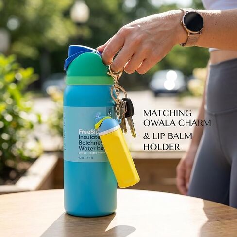 12 Pack Mini Tumbler Keychains for Owalas Water Bottles, Cute Mini Cup Keychain with Chapstick/Lip Balm Holder, Trendy Charms Accessories for Women & Girls in Saudi Arabia