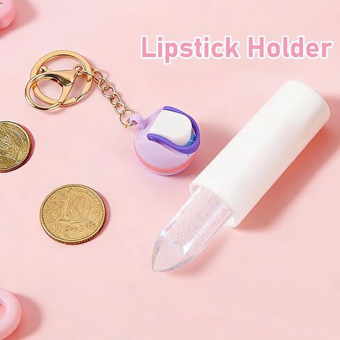 12 Pack Mini Tumbler Keychains for Owalas Water Bottles, Cute Mini Cup Keychain with Chapstick/Lip Balm Holder, Trendy Charms Accessories for Women & Girls in Saudi Arabia