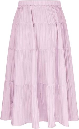 Girls Maxi Skirt Boho Casual Tiered High Waist A Line Flowy Long Skirt Kids Summer Swing Ankle Length Party Skirts in Kuwait