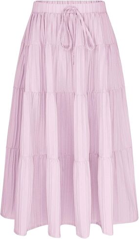 Girls Maxi Skirt Boho Casual Tiered High Waist A Line Flowy Long Skirt Kids Summer Swing Ankle Length Party Skirts in Kuwait