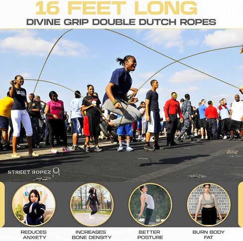 Divine Grip Double Dutch Ropes 2-Pack. High performance, double dutch jump ropes in Saudi Arabia