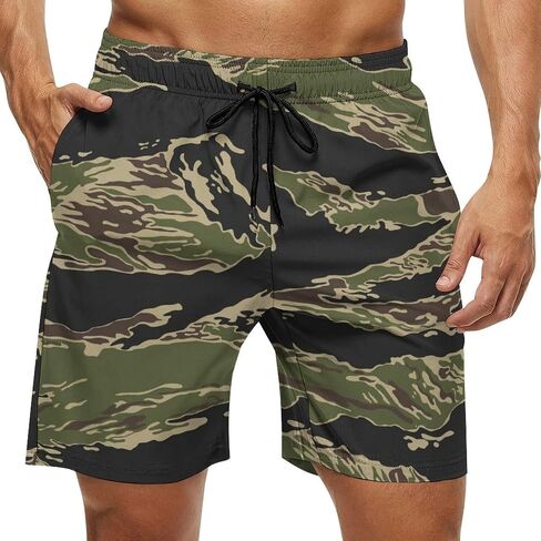 Men's Shorts Casual Elastic Waist Drawstring Lightweight Summer Beach Shorts in Saudi Arabia