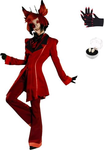 SHIKI Anime Hazbim Hotel Charlie Morningstar Cosplay Costume Charlotte Alastor Red Jacke Uniform Suit Halloween Outfit in Saudi Arabia