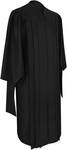 Endea Graduation Deluxe Classic Matte Black Masters Gown Academic Regalia Unisex in Kuwait