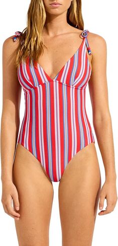 Seafolly BeachClub V-Neck One-Piece in Kuwait