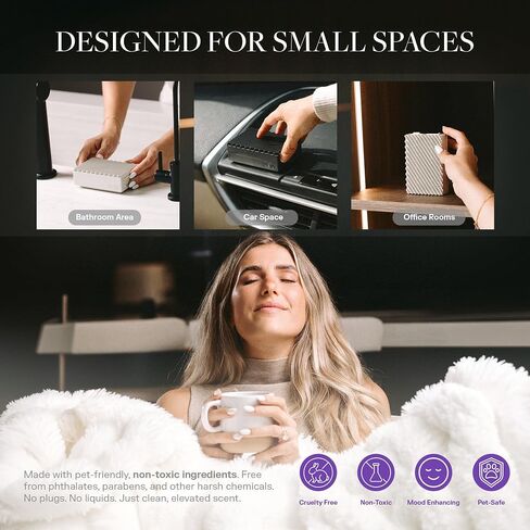 ZEYA - Welcome Fragrance Card Refills - for Portable Diffuser, BlackBerry Grapefruit Vetiver Scent for Home, Office & Car - 3 Pack in Kuwait
