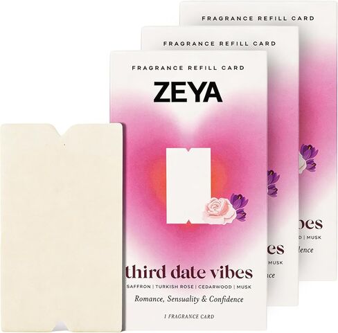 ZEYA - Welcome Fragrance Card Refills - for Portable Diffuser, BlackBerry Grapefruit Vetiver Scent for Home, Office & Car - 3 Pack in Kuwait