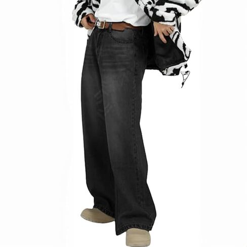 Baggy Jeans Men,y2k Jeans Cargo Design Wide Leg Loose Fit,Mens Denim Pants Vintage Skater Streetwear Relaxed in Kuwait
