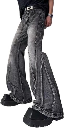 Unisex Y2K Baggy Wide Leg Jeans – Vintage Washed Distressed Denim Pants High Waist Oversized Streetwear for Men Women in Saudi Arabia