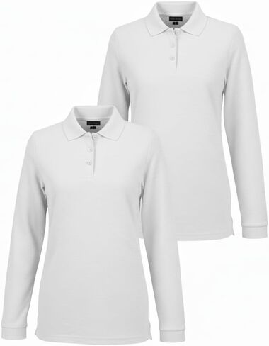 INGEAR Girls Short Sleeve Polo Shirt for School Uniform, Golf or Casual Wear, Performance Polo Shirts for Girls 2PK in Kuwait