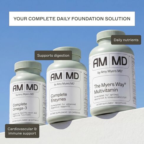 Amy Myers MD The Myers Way Multivitamin - Supports Healthy Immune, Thyroid & Adrenal Function - Gluten-Free, Non-Dairy & Iron Free Healthcare Supplement in Saudi Arabia