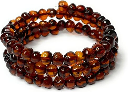 Natural Baltic Amber Women's Bracelet. Natural Amber Bracelet for Adults.Handmade Amber Beads Bracelet. in Saudi Arabia