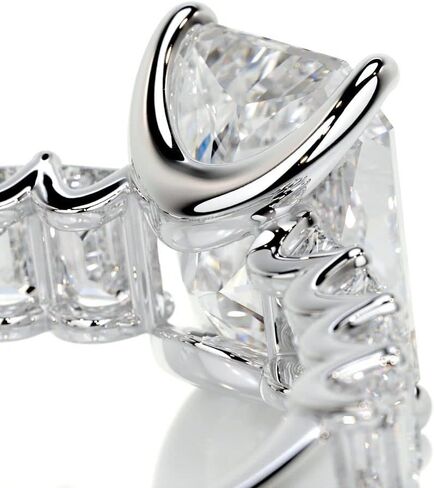 2CT-4CT مشع قطع سوليتير خاتم الخطوبة اليدوية خاتم الزواج للنساء الذكرى وعد الهدايا لها مويسانيتي in Saudi Arabia