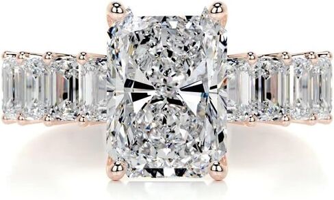 2CT-4CT Radiant Cut Solitaire Engagement Ring Handmade Wedding Ring for Women Anniversary Promise Gifts for Her Moissanite in Kuwait