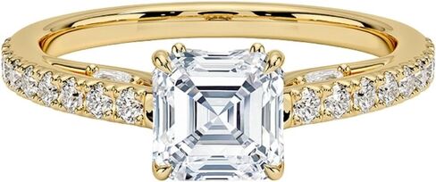 1-5 CT Moissanite Engagement Ring Colorless VVS1 10K 14K 18K Solid Gold & 925 Sterling Silver Solitaire Accent Moissanite Engagement Ring Christmas Gift For Women in Saudi Arabia