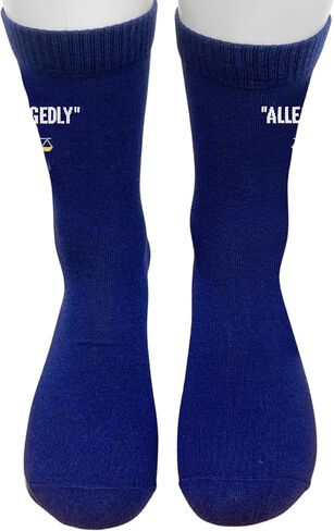 "Allegedly Legal Crew Socks - Justice Scale Socks for Lawyers, Legal Pros & Enthusiasts | Funny Law Gift.(102) in Saudi Arabia