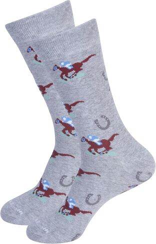 Barrel Down South Derby Men's Fashion Dress Socks - Funny Novelty Unique Gift - Gift For Horse Lovers - Kentucky Horse Racing in Saudi Arabia
