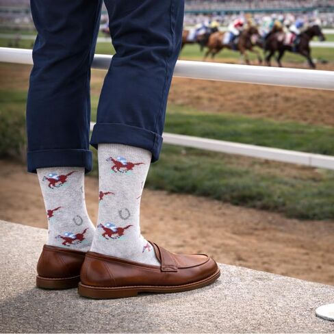 Barrel Down South Derby Men's Fashion Dress Socks - Funny Novelty Unique Gift - Gift For Horse Lovers - Kentucky Horse Racing in Saudi Arabia