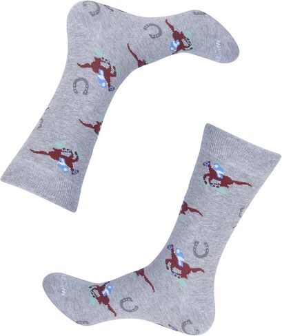Barrel Down South Derby Men's Fashion Dress Socks - Funny Novelty Unique Gift - Gift For Horse Lovers - Kentucky Horse Racing in Saudi Arabia