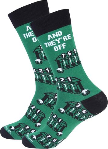 Barrel Down South Derby Men's Fashion Dress Socks - Funny Novelty Unique Gift - Gift For Horse Lovers - Kentucky Horse Racing in Saudi Arabia