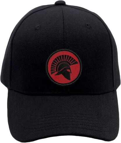 Red & Black Spartan Helmet Hat/Ballcap! Adjustable-Back Ball Cap with Embroidered Spartan Helmet in Kuwait