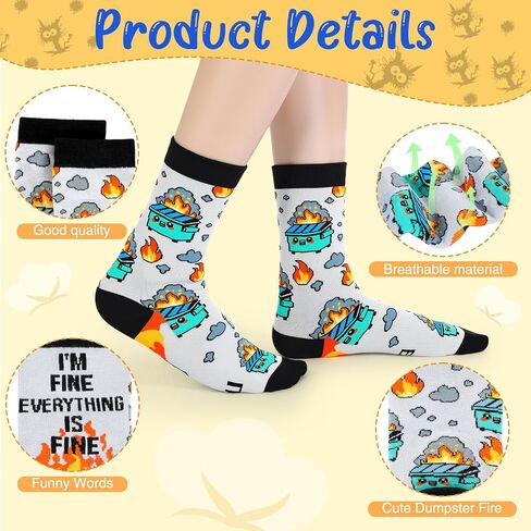 Glitopper 6 Pairs Funny Socks Teacher Appreciation Gift Novelty Mother Nurse Socks for Men Women Teens Dad Birthday Gift in Kuwait