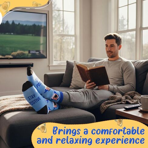 Glitopper 6 Pairs Funny Socks Teacher Appreciation Gift Novelty Mother Nurse Socks for Men Women Teens Dad Birthday Gift in Kuwait