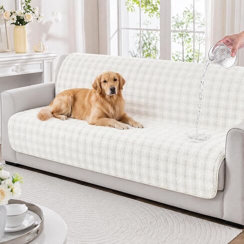 Waterproof Couch Cover for Sofa 67'' x 77'' Extra Large Couch Covers Washable Non Slip Couch Cover Faux Fur Soft Sofa Slipcover Dog Bed Cover Pet Friendly Furniture Protector for 3 Cushion Couch in Kuwait