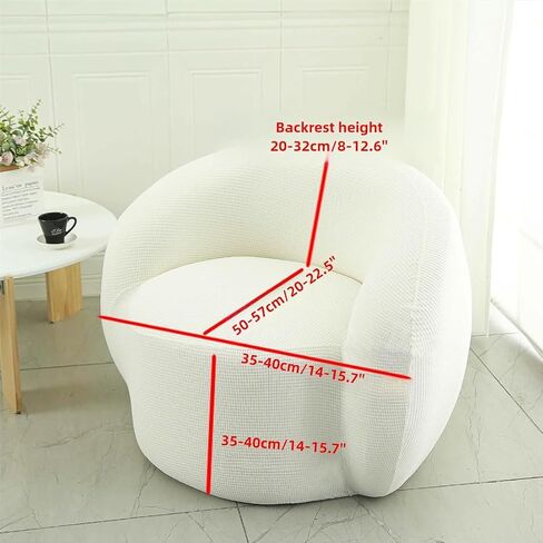 Stretch Swivel Barrel Chair Sofa Cover Slipcovers Mid Century Modern Accent Chair Modern Curved Cover for Home Hotel Office Cafe Furniture Protector in Saudi Arabia