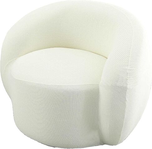 Stretch Swivel Barrel Chair Sofa Cover Slipcovers Mid Century Modern Accent Chair Modern Curved Cover for Home Hotel Office Cafe Furniture Protector in Saudi Arabia