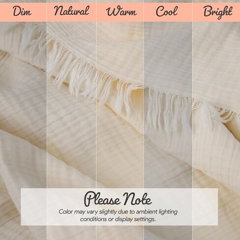 Cloud Like Sofa Cover %100 Pure Cotton, Gauze Couch Covers for Sectional, 3 Seater, 4 Seater Sofa, Extra Large 4 Layered Muslin Natural Fabric, Washable Couch Cover (Cream, 95x150" / 240x380 cm) in Saudi Arabia