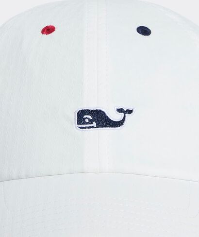 vineyard vines Harbor Seersucker Baseball Hat, White, OS in Kuwait