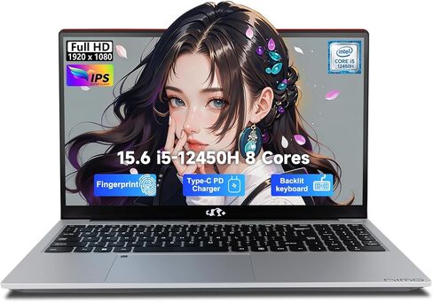 NIMO 15.6 IPS FHD-Laptop, 16GB RAM 1TB SSD Intel Pentium Quad Core N100, Computer with Backlit Keyboard Fingerprint (Beat to i3-1115G4 Up to 3.4GHz) Laptops for Student, Win 11 Gray in Kuwait
