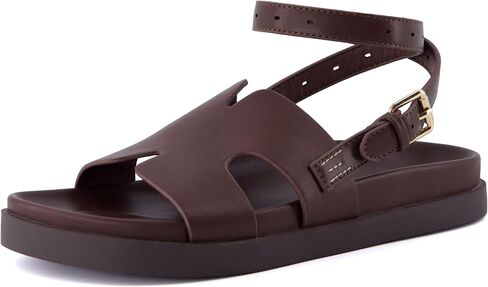 CUSHIONAIRE Erika Sandals for Women with Cut-Out Band and Ankle Strap, Cushioned Footbed Sandal, Wide Width Available in Kuwait