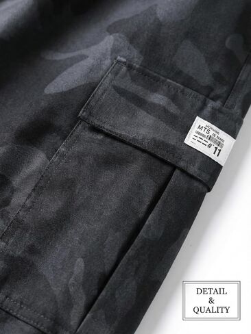 Men's Cargo Shorts Relaxed Fit Elastic Waist Drawstring Breathable Stretchy Fabric in Kuwait