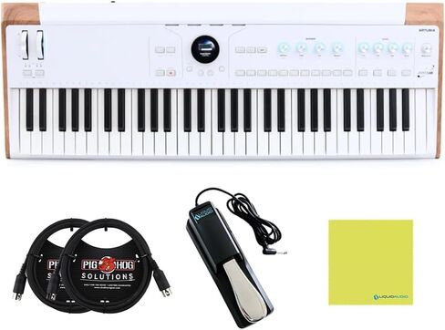 Arturia AstroLab Avant-garde 61-Key Stage Keyboard Bundle w/Pig hog PMID06 6ft MIDI Cable, Liquid Audio Sustain Pedal and Liquid Audio Polishing Cloth in Saudi Arabia