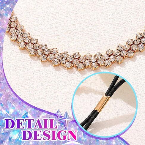 Rhinestone Thigh Jewelry Thigh Chain Crystal Garter for Women (Gold) in Saudi Arabia